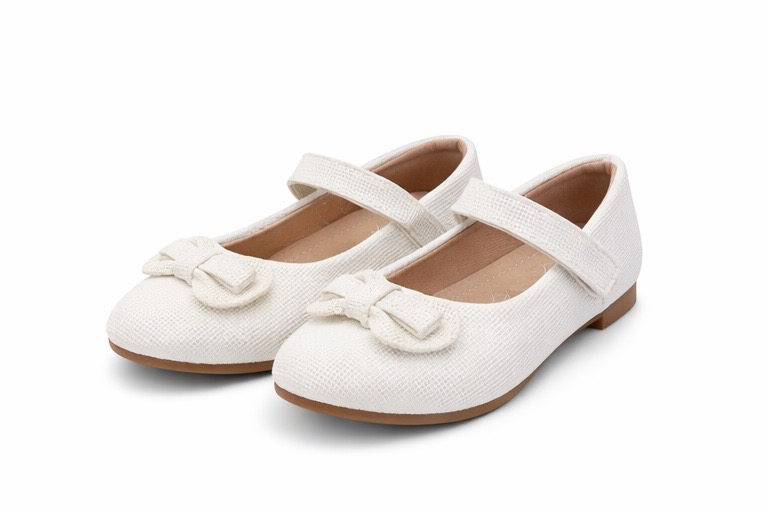 i`Miss Q pantofi fetite tip balerini cu fundita 24-30 White