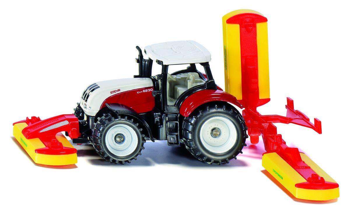 Siku Jucarie Masinuta Steyr CVT 6230 Tractor and Pottinger 3ani+