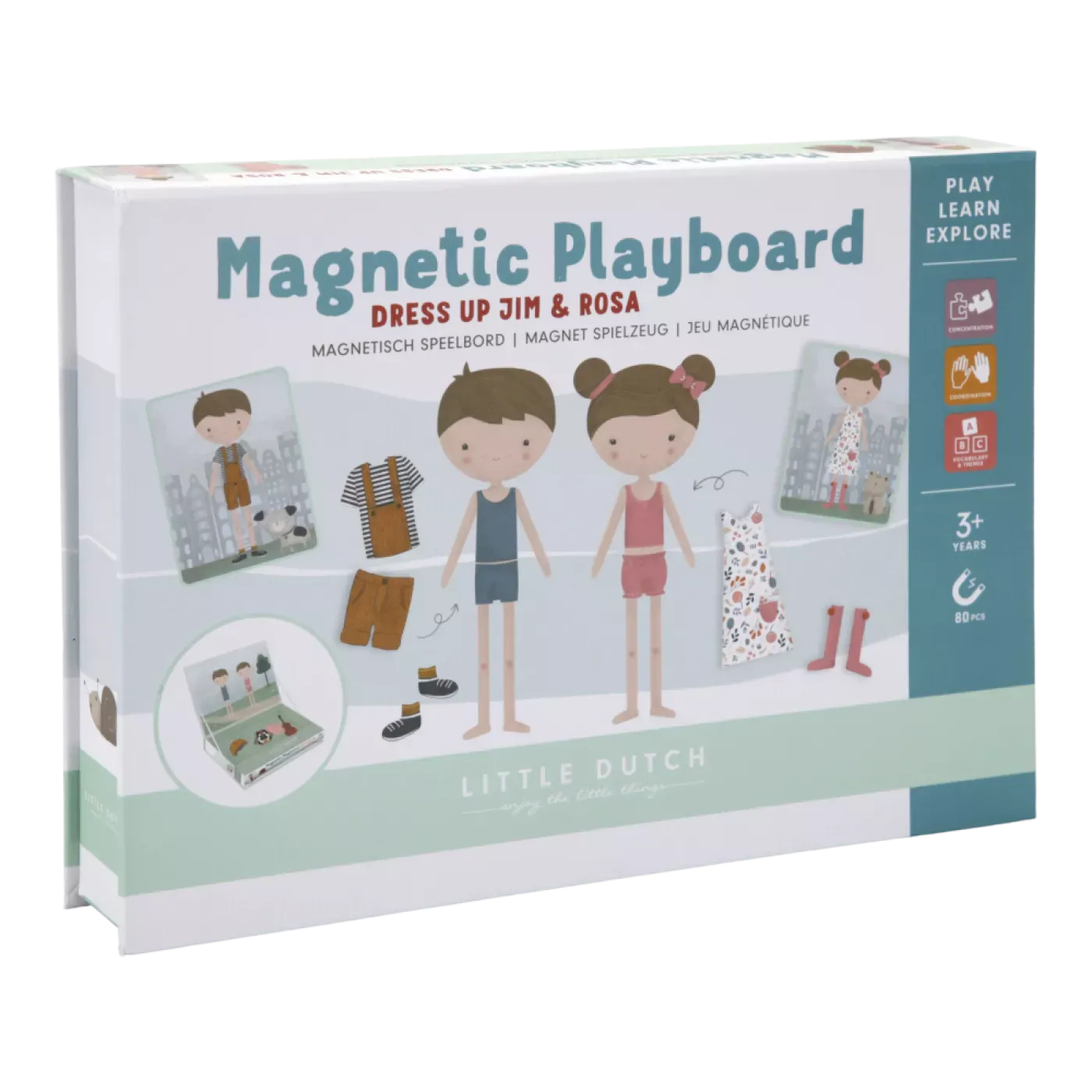 Little Dutch puzzle magnetic FSC 3 ani+ Jim si Rosa