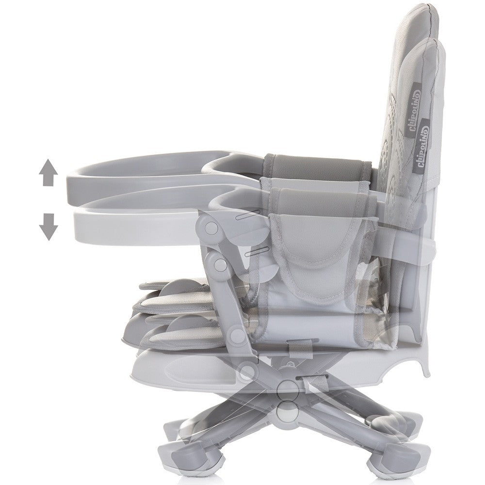 Chipolino inaltator scaun de masa Lollipop 6m+ Ash grey