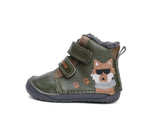 D.D.Step ghete baieti Barefoot imblanite 20-25 Emerald cu catel