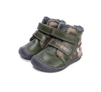 D.D.Step ghete baieti Barefoot imblanite 20-25 Emerald cu catel