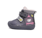 D.D.Step ghete fete imblanite 26-31 Dark Grey cu pasare in colivie