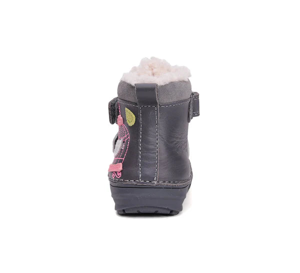 D.D.Step ghete fete imblanite 20-25 Dark Grey cu pasare in colivie