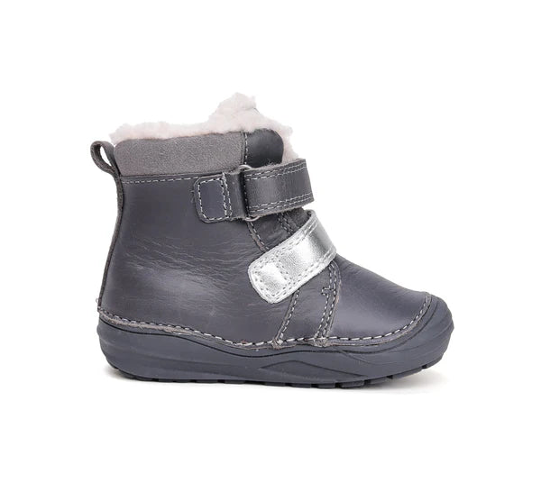 D.D.Step ghete fete imblanite 26-31 Dark Grey cu pasare in colivie