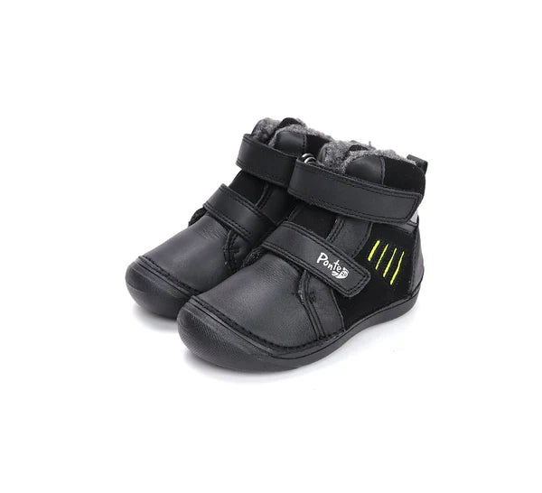 D.D.Step ghete baieti imblanite Ponte20 supinati 30-35 Black cu dungi