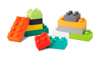 Infantino jucarie constructie 12 piese Super Soft 1st Building Blocks 0m+