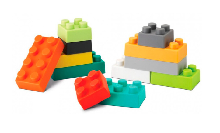 Infantino jucarie constructie 12 piese Super Soft 1st Building Blocks 0m+