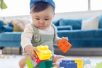 Infantino jucarie constructie 12 piese Super Soft 1st Building Blocks 0m+