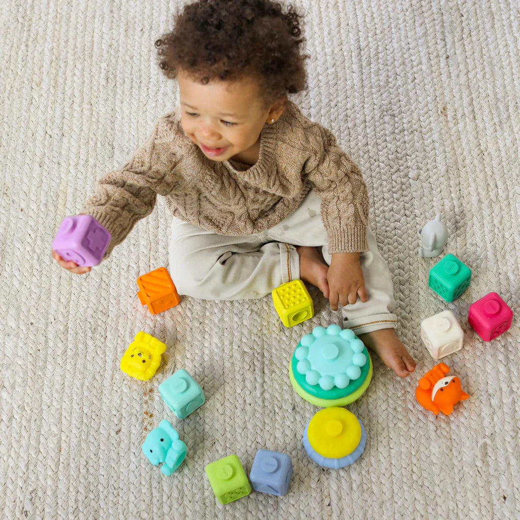 Infantino jucarie constructie Stackables Activity Playset 6m+ Animale