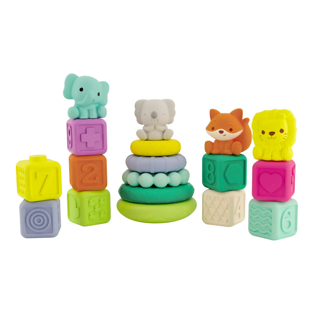 Infantino jucarie constructie Stackables Activity Playset 6m+ Animale Imagine principală a produsului