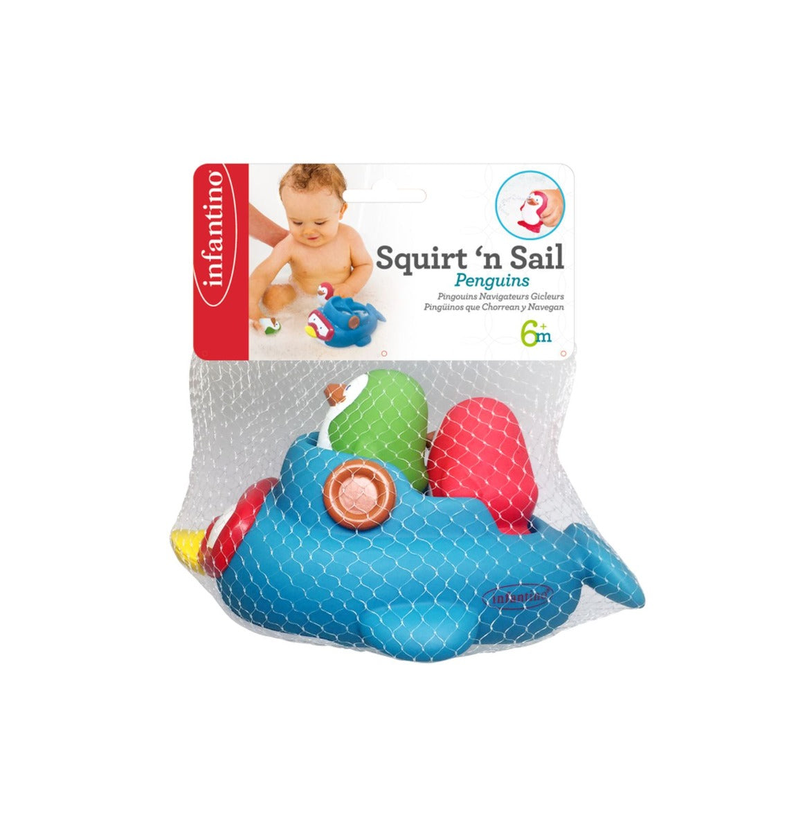 Infantino jucarie de baie 6m+ Pinguin