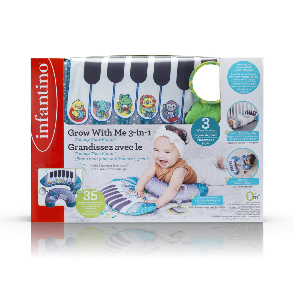 Infantino jucarie muzicala Grow With Me 3in1 Tummy Time Piano 0m+