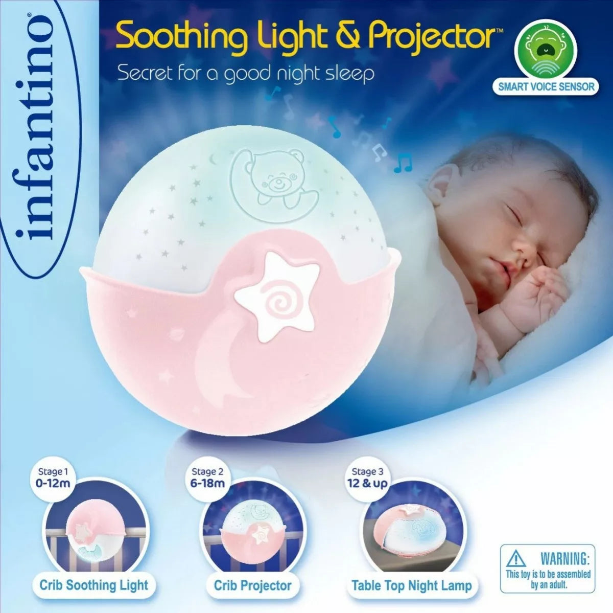 Infantino lampa de veghe si proiector Soothing Light&Projector 0m+