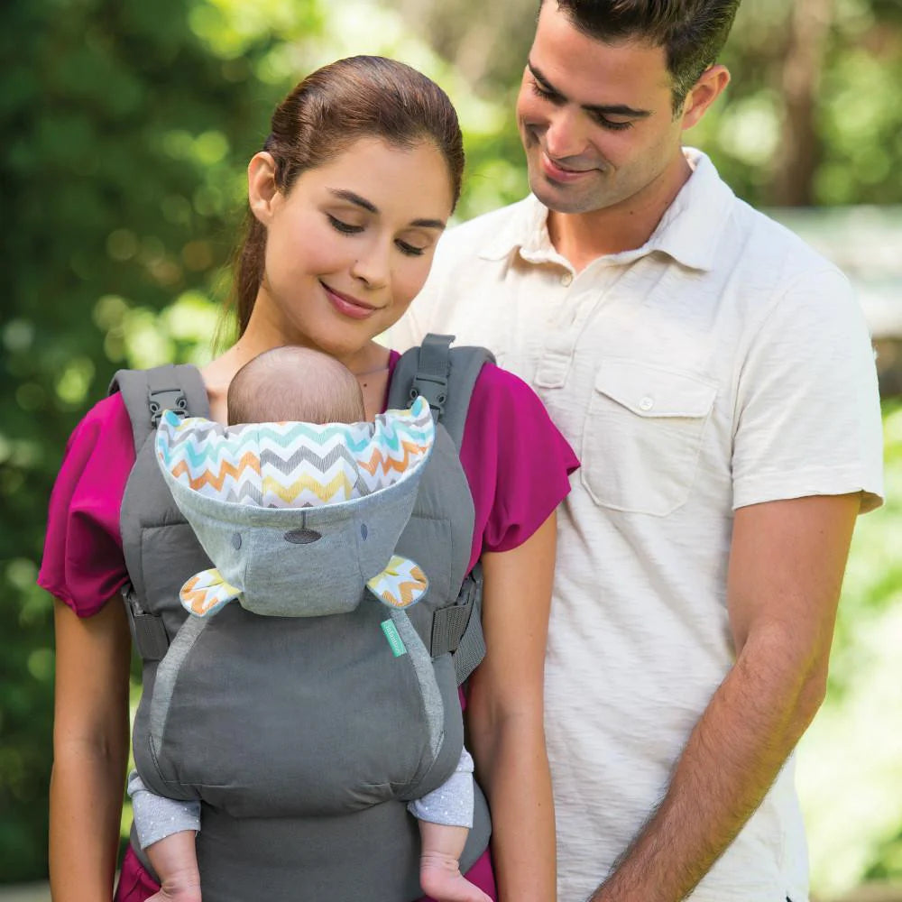Infantino marsupiu ergonomic cu gluga Cuddle Up 5.5-18 kg 0m+ Grey