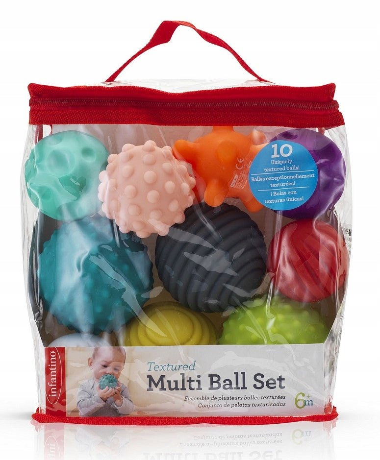Infantino set 10 mingi senzoriale Multi Ball Set 6m+