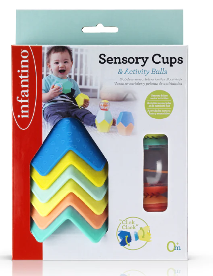 Infantino set jucarii senzoriale Sensory Cups And Activity Balls 0m+