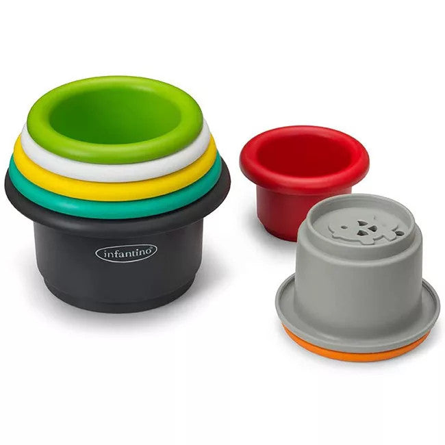 Infantino jucarie de stivuit set 8 pahare 9m+ Stack'n Nest Cups  02