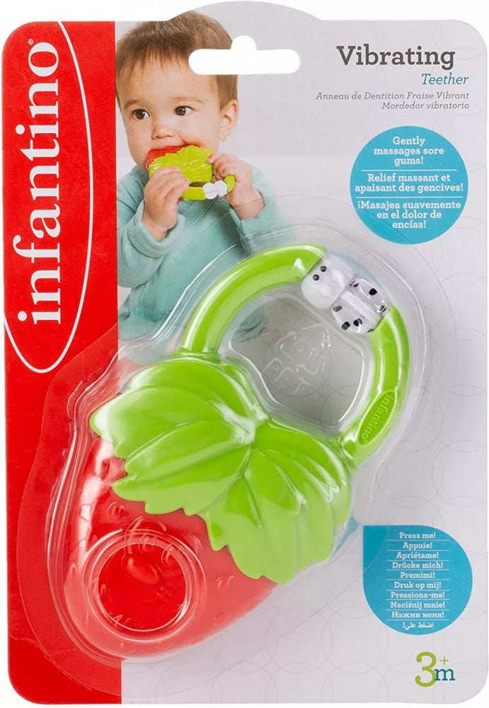 Infantino jucarie dentitie cu vibratii 3m+ Capsunica 216429 02