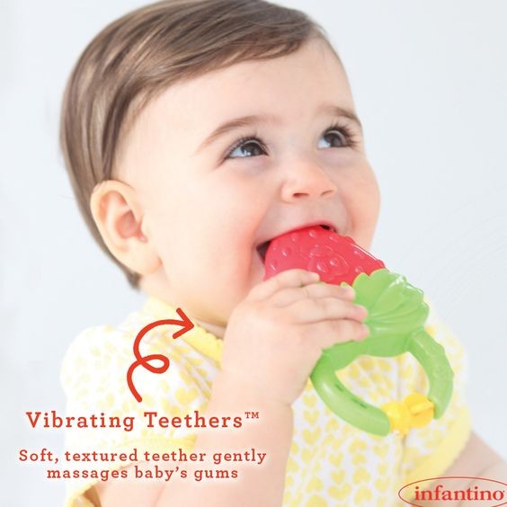 Infantino jucarie dentitie cu vibratii 3m+ Capsunica 216429 04