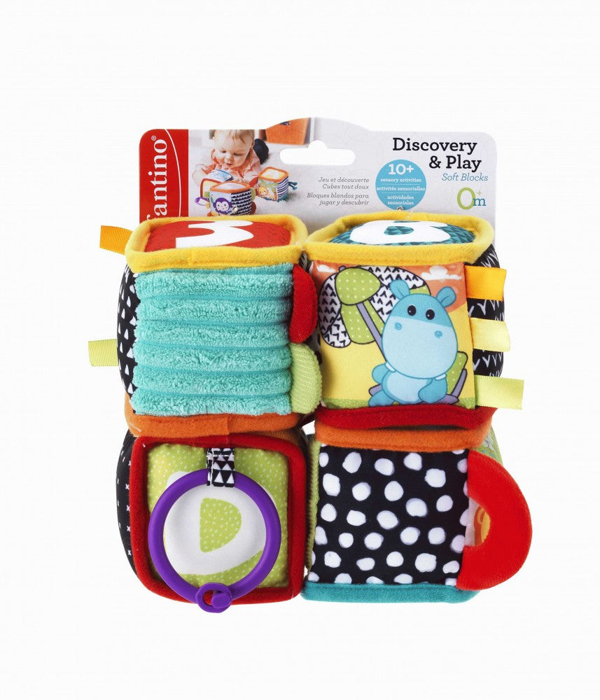Infantino jucarie educativa Discover&Play 0m+ Cuburi 306606