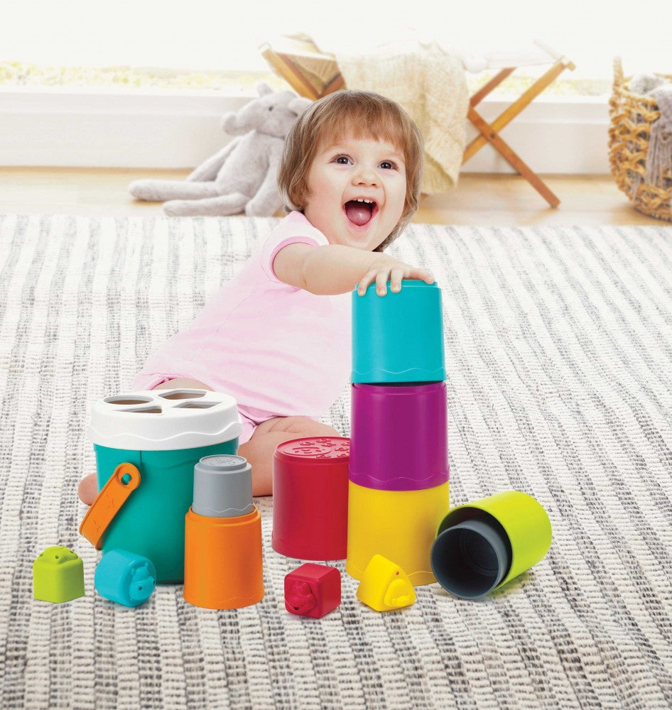 Infantino jucarie educativa sortare si stivuire Shape Sorting 05