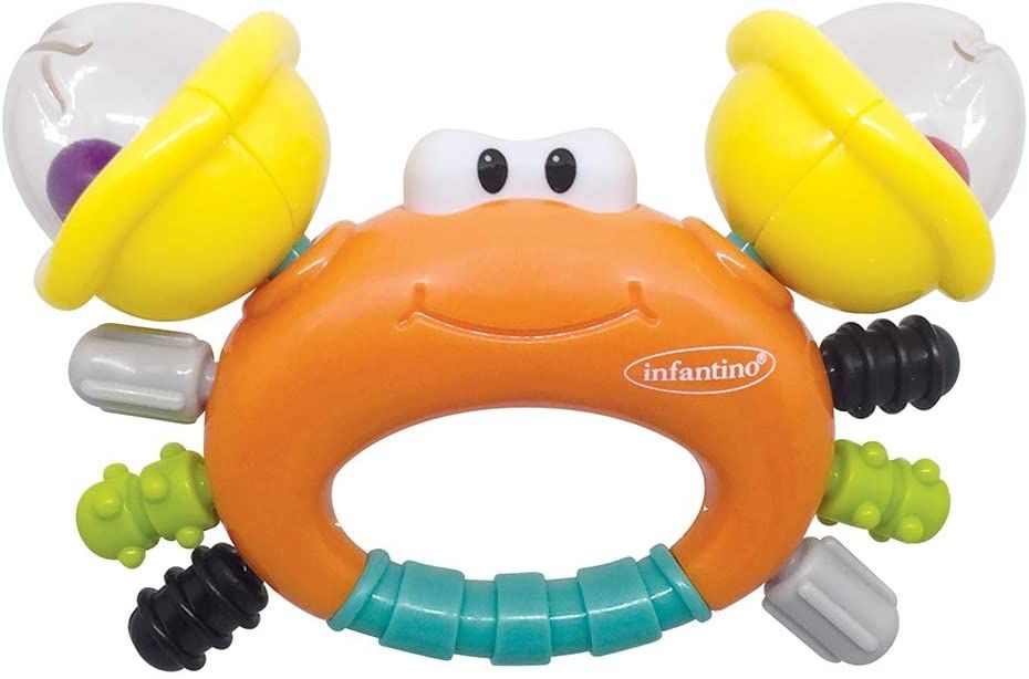 Infantino jucarie zornaitoare cu inele gingivale 0m+ Rac 02