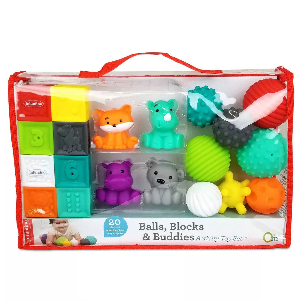 Infantino set 20 jucarii pentru activitati Balls, Blocks & Buddies 01 Imagine principală a produsului
