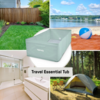 Ingenuity cadita pliabila pentru calatorii Tuckaway Travel Tub 12m+ Sage