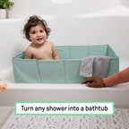 Ingenuity cadita pliabila pentru calatorii Tuckaway Travel Tub 12m+ Sage