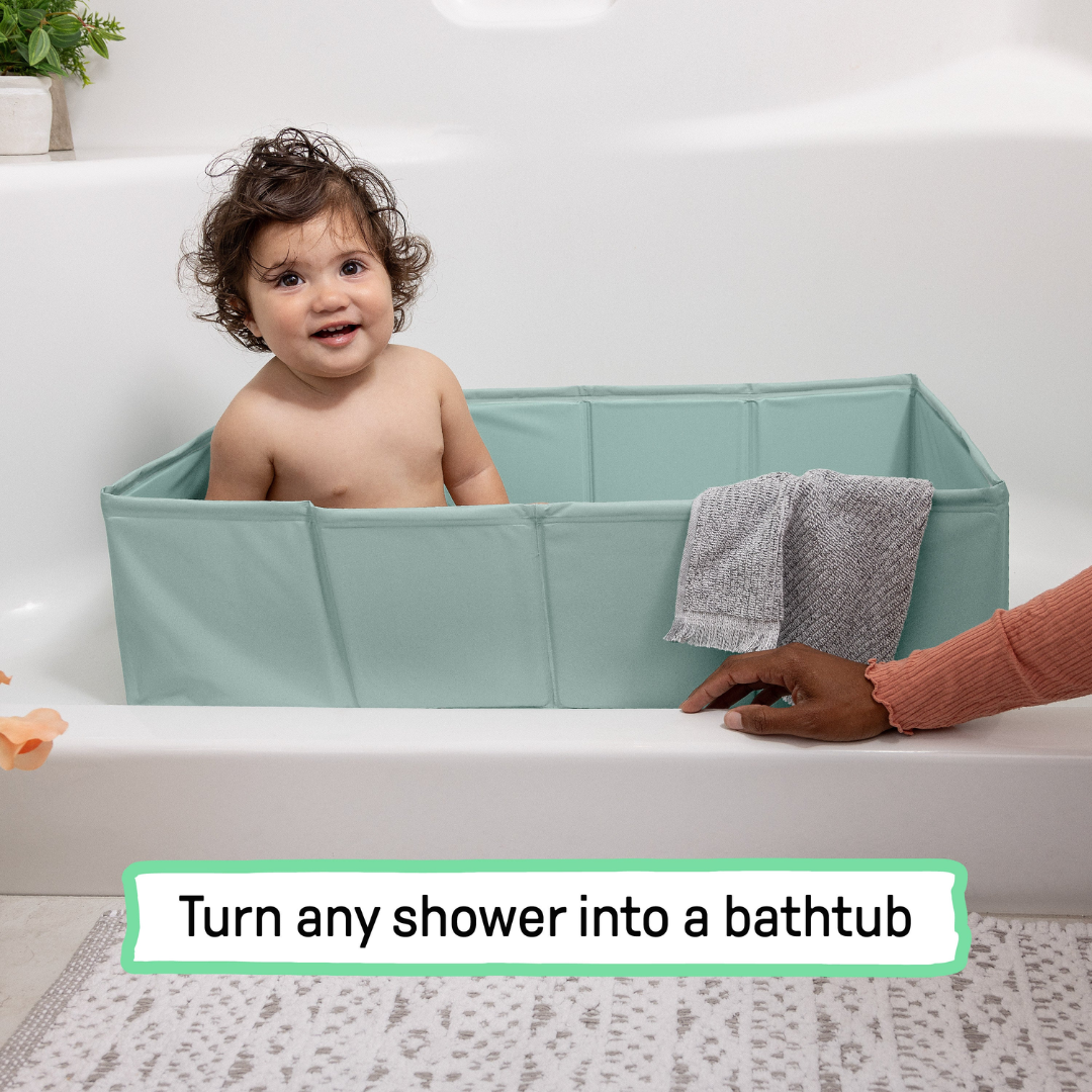 Ingenuity cadita pliabila pentru calatorii Tuckaway Travel Tub 12m+ Sage