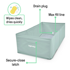 Ingenuity cadita pliabila pentru calatorii Tuckaway Travel Tub 12m+ Sage