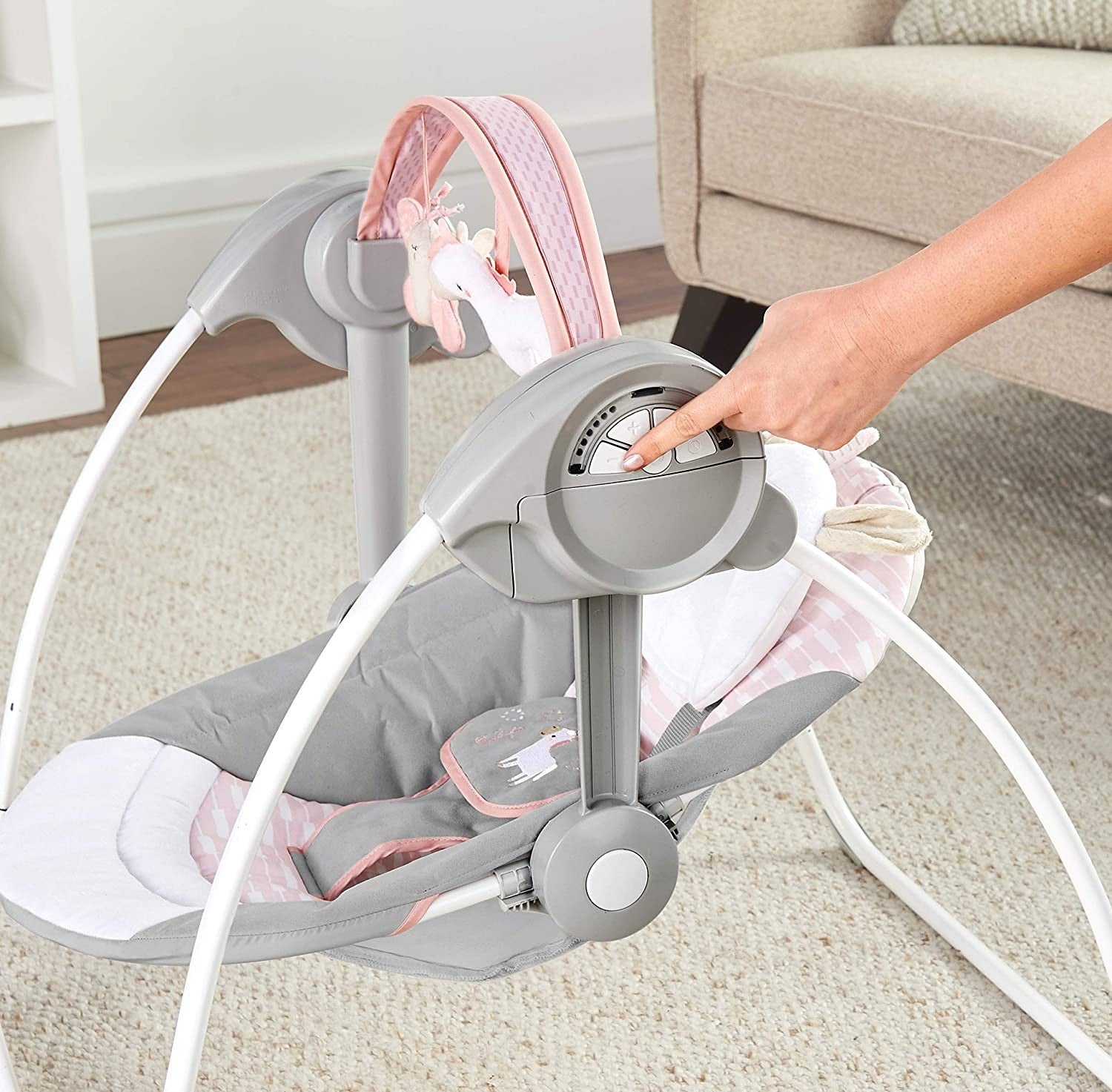 Ingenuity Comfort 2 Go leagan portabil 0m+ Flora 04