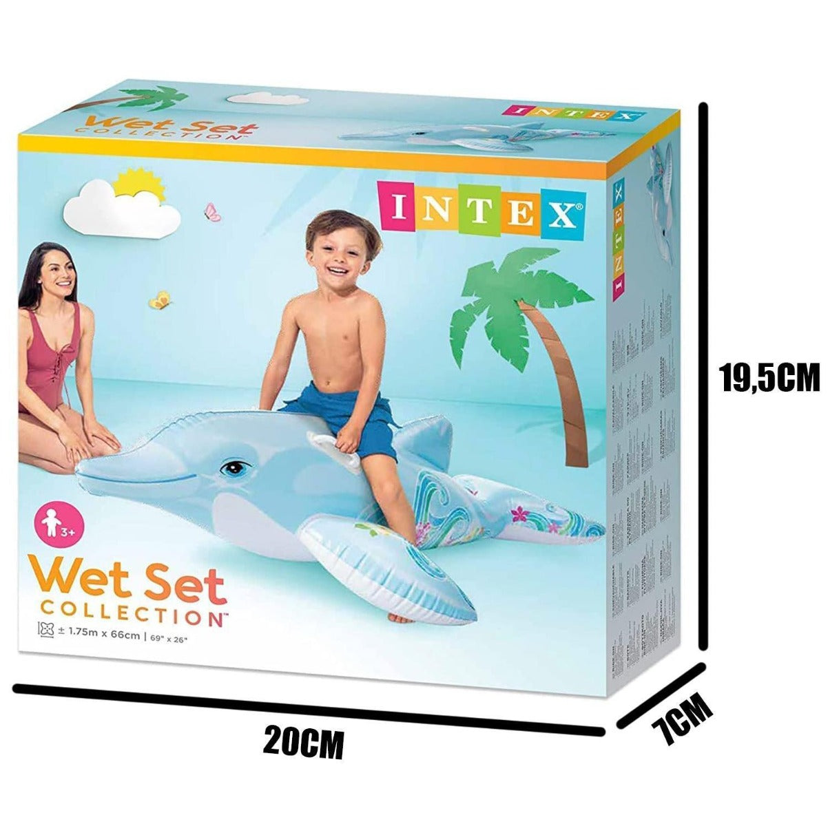 Intex delfin gonflabil 175x66 cm 3 ani+