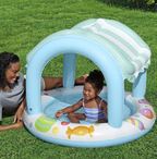 Intex piscina gonflabila acoperita protectie UV 104X84 cm 2 ani+ Turcoaz cu inghetata