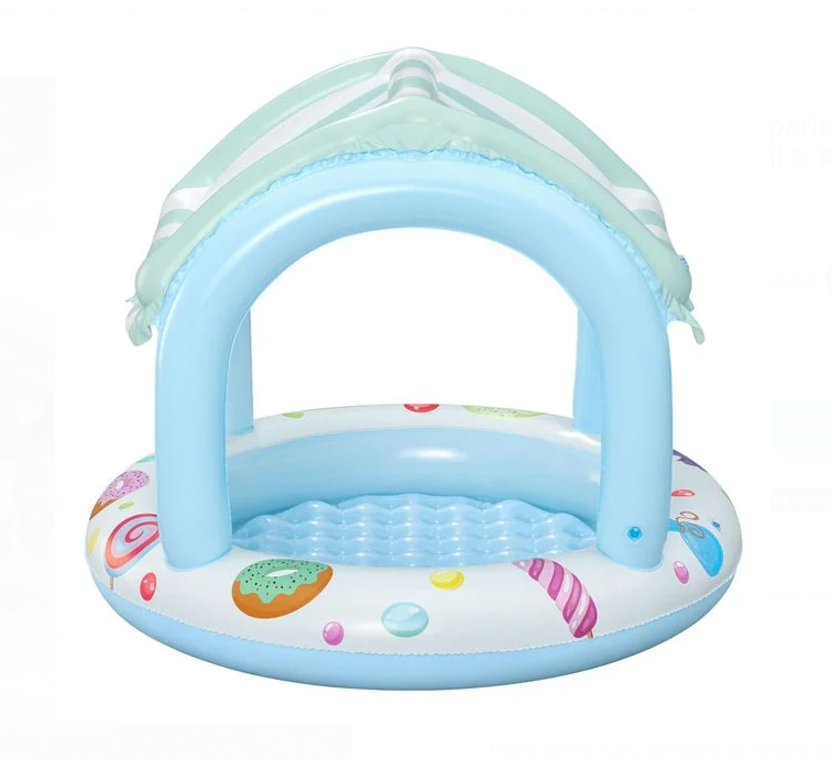 Intex piscina gonflabila acoperita protectie UV 104X84 cm 2 ani+ Turcoaz cu inghetata