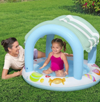 Intex piscina gonflabila acoperita protectie UV 104X84 cm 2 ani+ Turcoaz cu inghetata