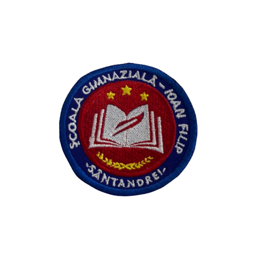 Uniforma emlema brodata pentru Scoala Gimnaziala Ioan Filip Santandrei