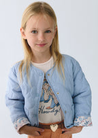 Mayoral jacheta fete reversibila 5-10 ani Celeste