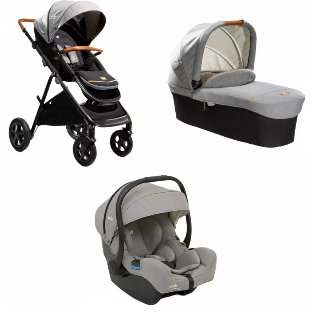 Joie carucior 3in1 Aeria Signature Carbon cu scoica I-Gemm 2 Pebbe si landou Ramble Signature Carbon 0m+ 