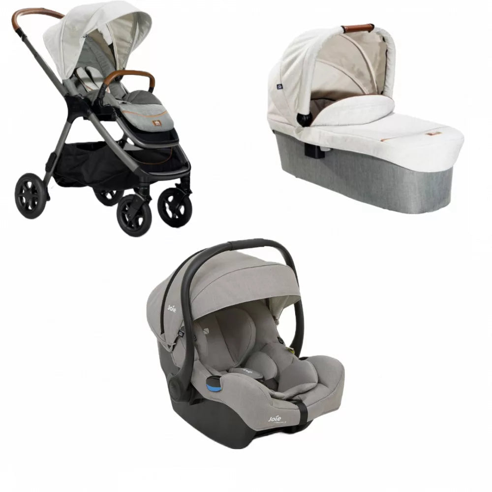 Joie carucior 3in1 Finiti Signature Oyster cu landou Ramble Oyster , scoica I-Gemm 2 Pebble  0m+ 