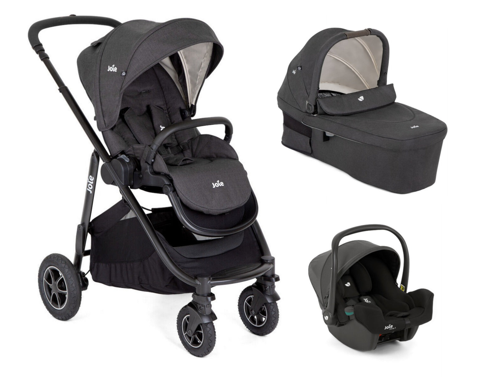 Joie carucior 3in1 Versatrax cu landou Ramble XL si scoica i-Snug 2 0m+ Shale