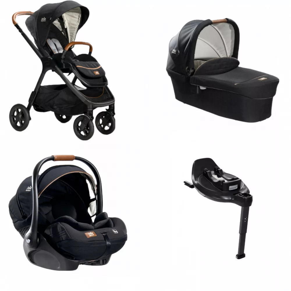 Joie carucior 4in1 Finiti Signature cu landou Ramble XL, scoica I-Level Recline si baza I-base Encore 0m+ Eclipse
