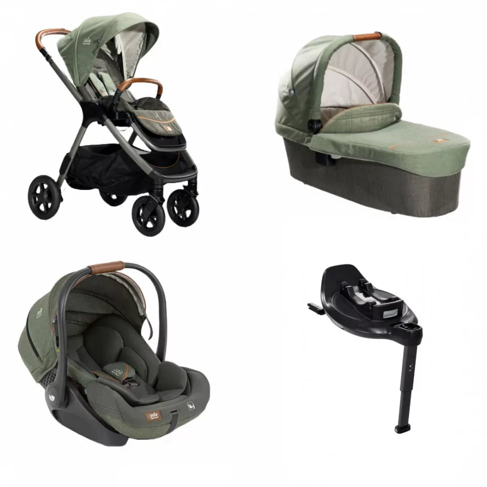 Joie carucior 4in1 Finiti Signature cu landou Ramble, scoica I-Level Recline si baza I-base Encore 0m+ Pine