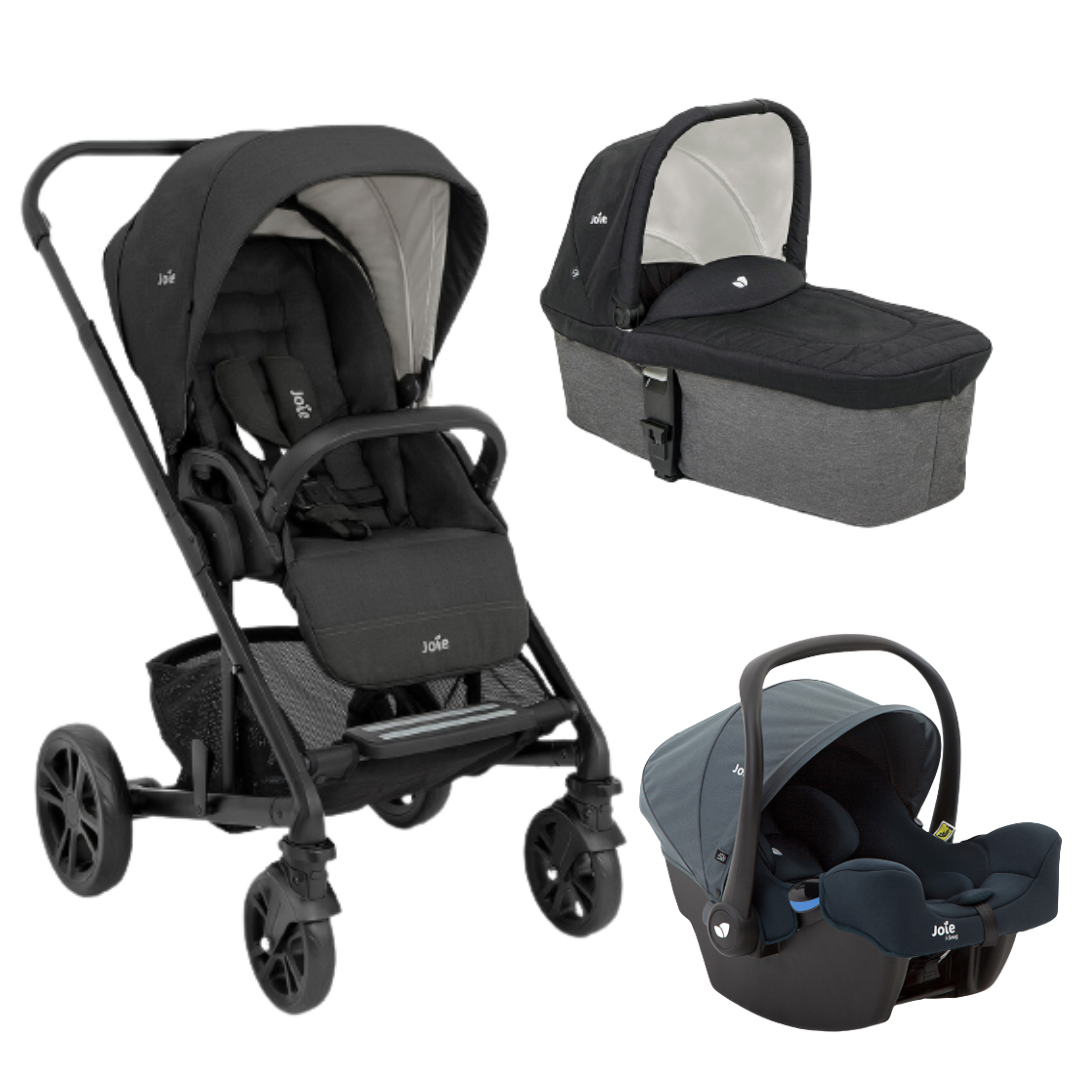 Joie carucior multifunctional 3in1 Chrome 0m+ Chrome Shale /i-Snug Lagoon