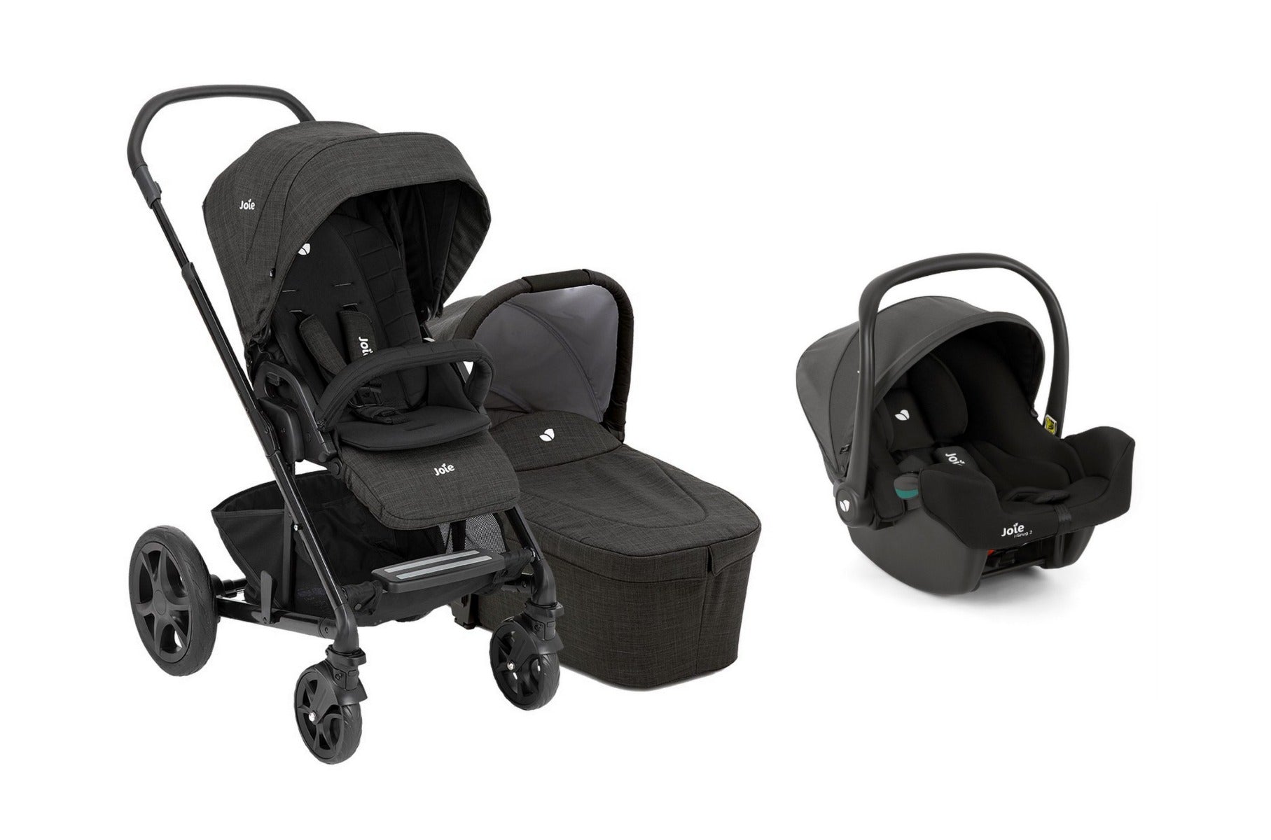 Joie carucior multifunctional 3in1 Chrome DLX Pavement cu scoica I-Snug 2 Shale  0m+