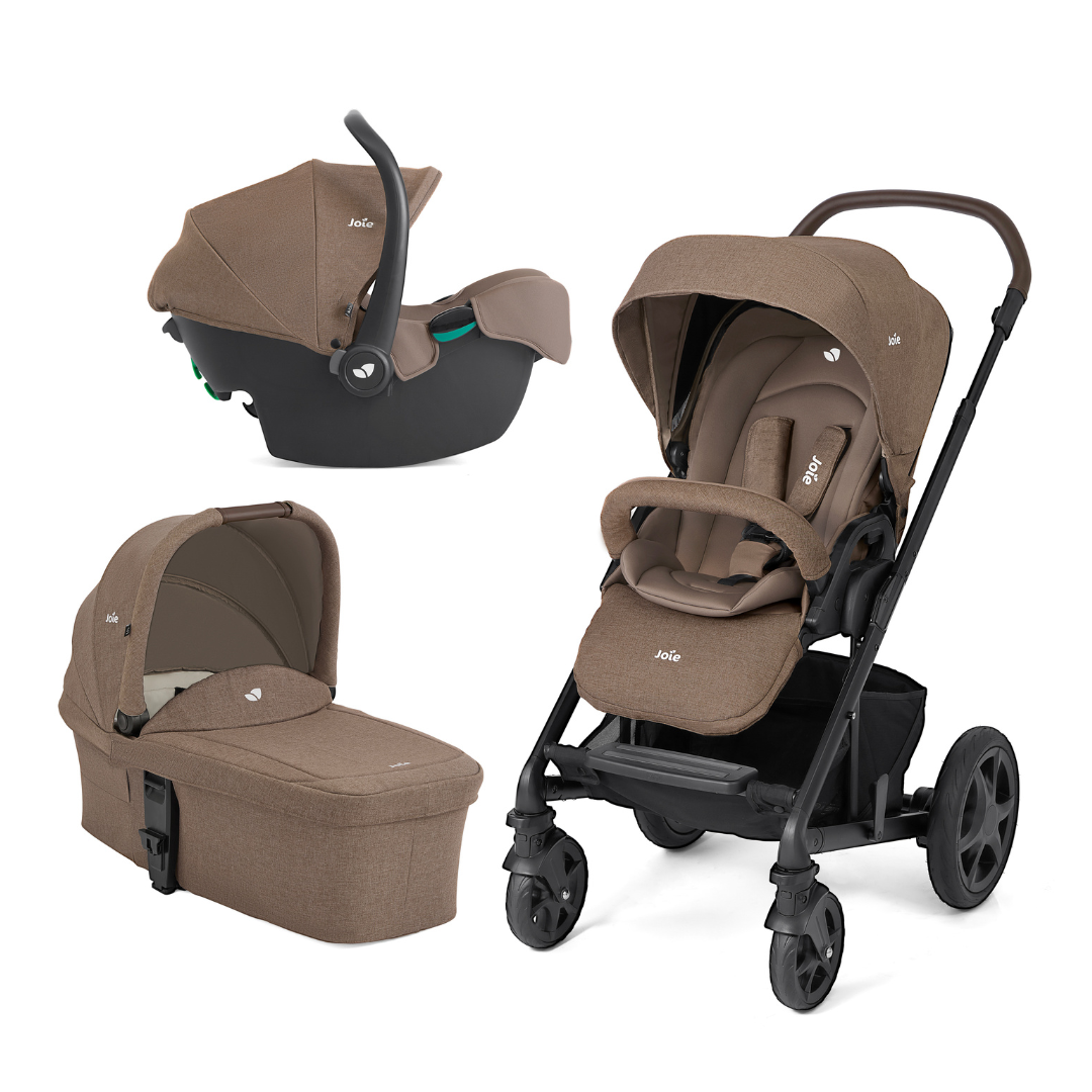 Joie carucior multifunctional 3in1  Chrome DLX cu Scoica i-Snug 0m+ Toffee