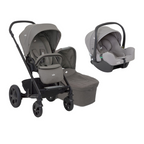 Joie carucior multifunctional 3in1 Chrome si Landou Foggy Gray cu scoica i-Snug Gray Flannel