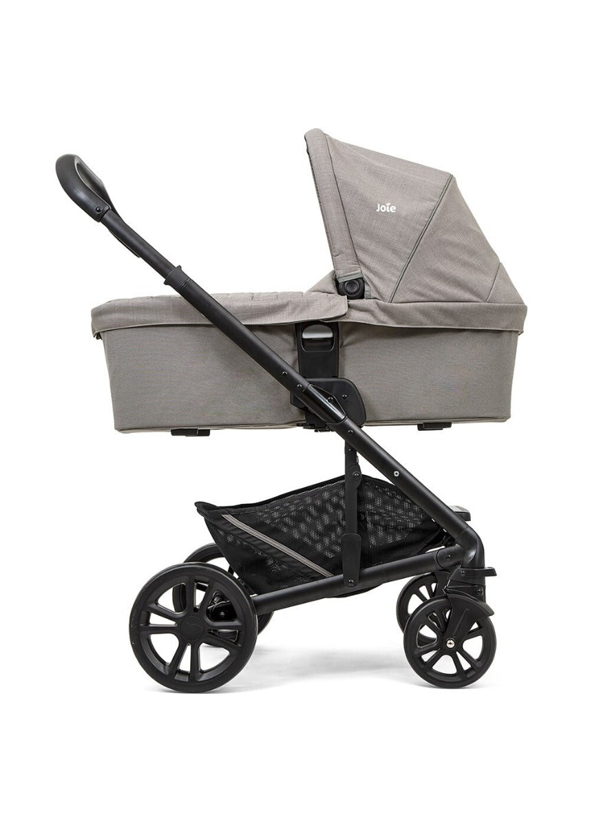 Joie carucior multifunctional 3in1 Chrome si Landou Pebble cu scoica i-Snug Gray Flannel