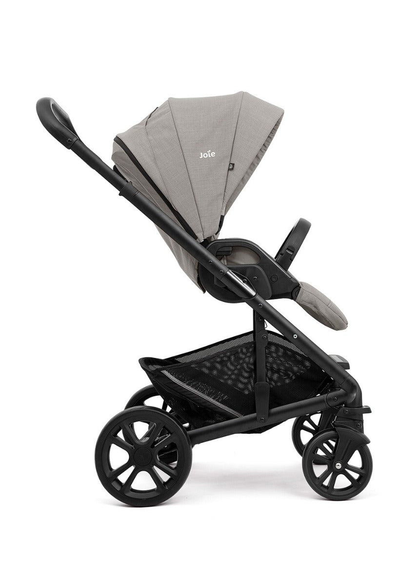 Joie carucior multifunctional 3in1 Chrome si Landou Pebble cu scoica i-Snug Gray Flannel